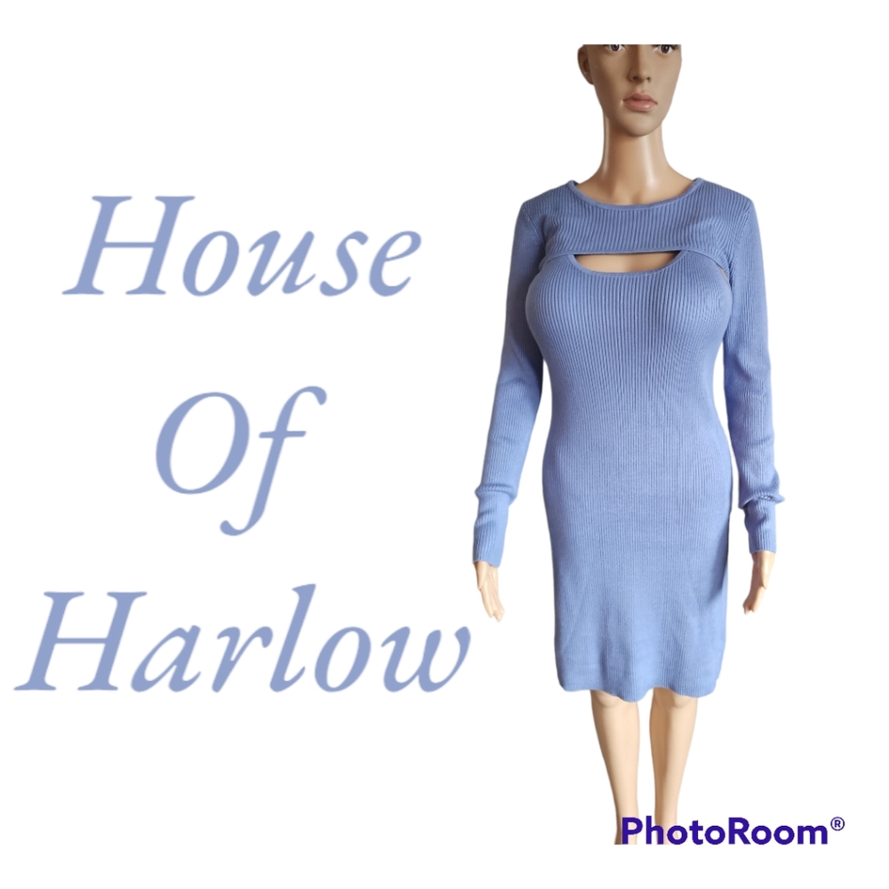 NWT House of Harlow 1960 Mock Neck Sweater Dress